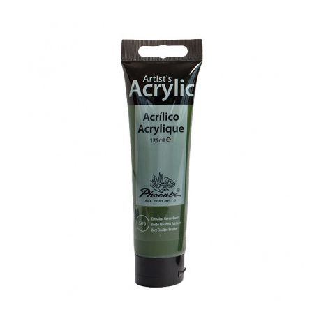 Farba akrylowa Phoenix 125ml, Zielona ciemna - Cinnabar Green Burnt